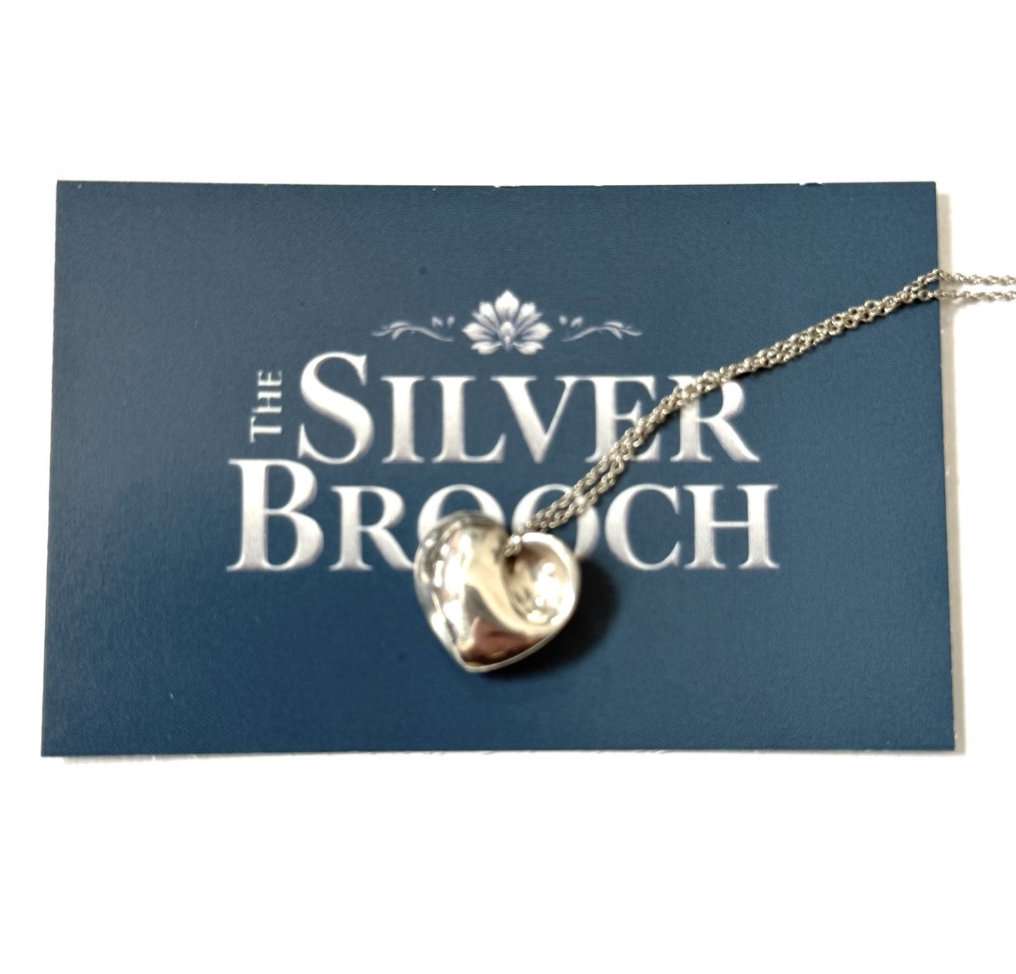Tiffany and Co Folded Heart Pendant & Chain Authentic